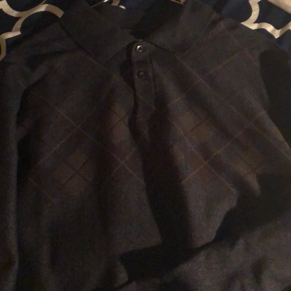 Long sleeve argyle shirt